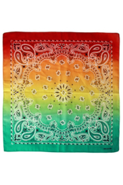 Bandana kleurverloop | rood geel groen hoofddoek