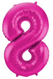Folieballon 8 Pink / magenta