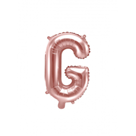 Folie ballon Letter "G", 35cm, rose goud