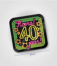 Neon onderzetters 40 jaar