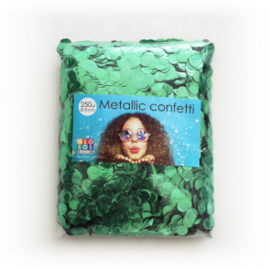 Confetti metallic rond 10mm 250 gram groen