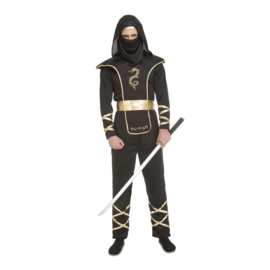 Ninja negro kostuum man
