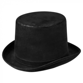 Hoge hoed steamtopper | zwart