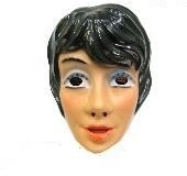 Masker plastic Wendy (Zwart haar)