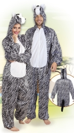 Plushe zebra kostuum