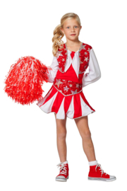 Cheerleader jurkje luxe rood