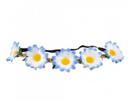 Stirnband Blumen blau