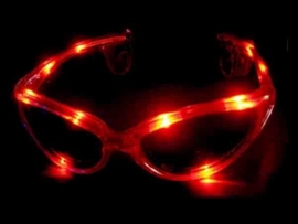 Toppers Led Brille rot
