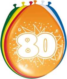 Ballons 80 Jahre (sortierte Farben)