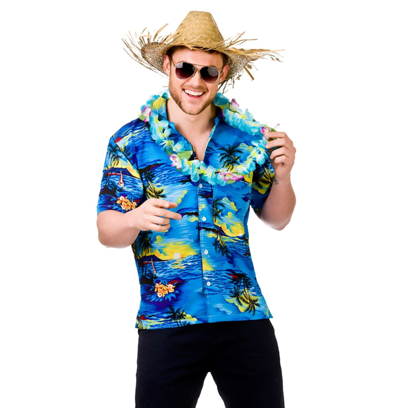 Beste Hawaii shirt tropical blue | Feestkleding heren | Goedkope FR-86