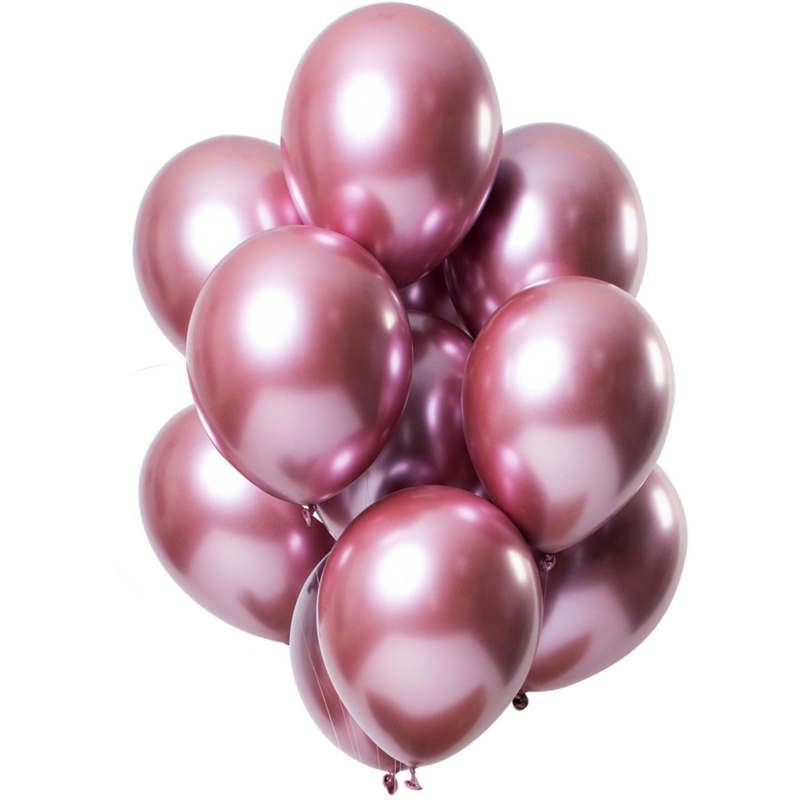 Ballonnen spiegel effect pink 50 stuks