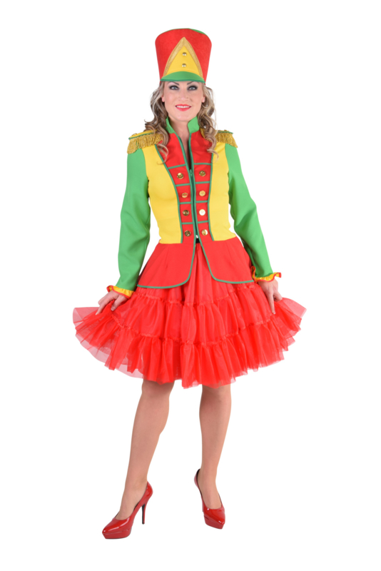 Harmonie jas rood geel groen | Feestkleding heren Harmonie jas rood geel groen | Feestkleding heren