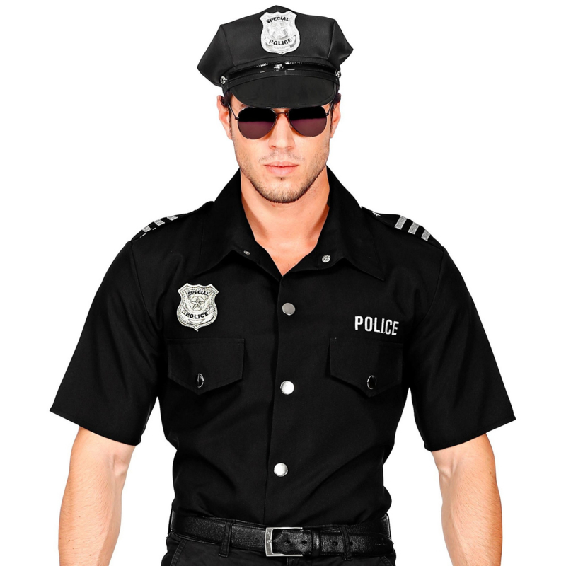 Schema streep gevoeligheid Politie shirt | Police uniform blouse | Feestkleding heren | Goedkope  Feestkleding | Versieringen | Feestartikelen | Carnavalskostuums |  Feestartikelen4u.nl