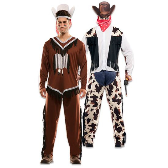 Kostuum double fun indiaan cowboy | Feestkleding heren | Goedkope | Versieringen | Feestartikelen | Carnavalskostuums Feestartikelen4u.nl