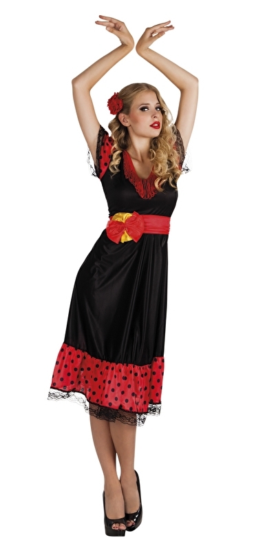 Spaanse flamengo jurk | Feestkleding dames | Goedkope Feestkleding |  Versieringen | Feestartikelen | Carnavalskostuums | Feestartikelen4u.nl