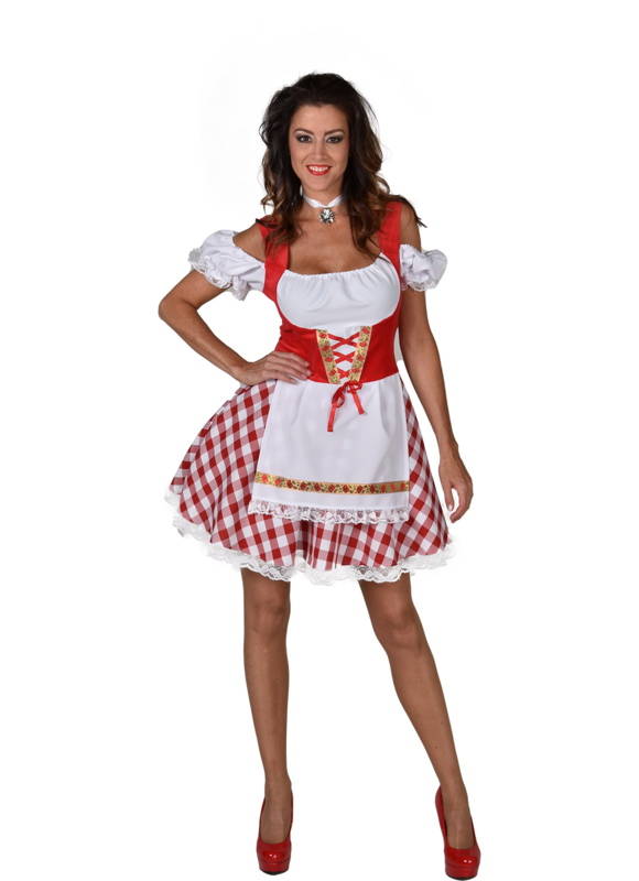 Aanzetten dam Komst Dirndl Beiers rood deluxe | Oktoberfest jurkje | Feestkleding dames |  Goedkope Feestkleding | Versieringen | Feestartikelen | Carnavalskostuums |  Feestartikelen4u.nl