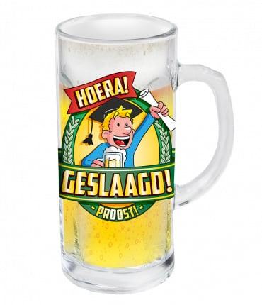 Selectiekader Distributie Verbanning Bierpul - Geslaagd | Bier cadeau | Bierglazen | Goedkope Feestkleding |  Versieringen | Feestartikelen | Carnavalskostuums | Feestartikelen4u.nl