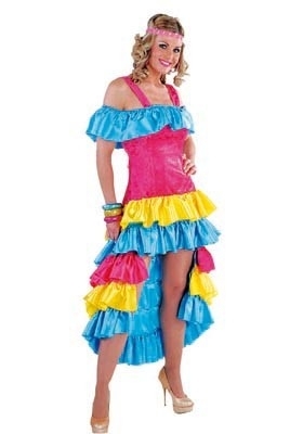 Braziliaanse jurk turqoise | tropical carnavals dress | Feestkleding dames | Goedkope Feestkleding Versieringen | Carnavalskostuums | Feestartikelen4u.nl