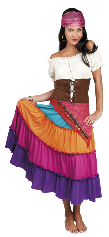 Gypsy jurk Nadya | dames | Goedkope Feestkleding | Versieringen | Feestartikelen | Carnavalskostuums | Feestartikelen4u.nl