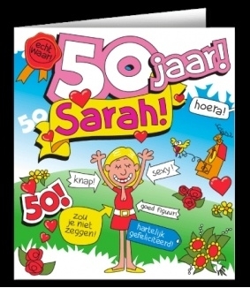 Welp Fun wenskaart 50 jaar Sarah | Wenskaarten | Goedkope Feestkleding LD-98