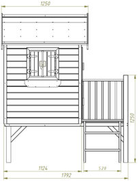 Houten Speelhuisje Funny L