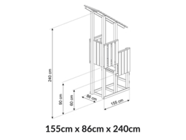 Houten speeltoren Piraat