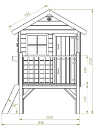 Houten Speelhuisje Funny L