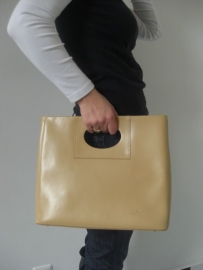 Business tas Annabel beige met handvat in de tas