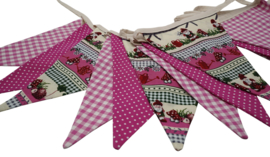 Vlaggetjes- pink roze Tuinkabouter