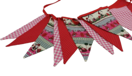 Vlaggetjes- pink roze/rood Tuinkabouter