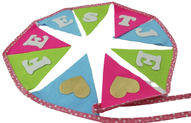 puntvlaggetjes van vilt -Feestje-