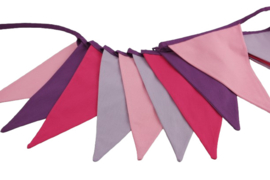 Vlaggetjes roze/pink/lila/paars