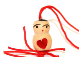 Rood hartje op de buik