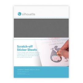Silhouette Scratch-off Sticker Sheet Zilver