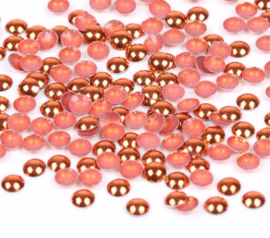 Hot Fix Dome Studs Oranje ss10 Zakje a 20 Gram