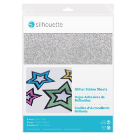 Silhouette Sticker Paper Glitter