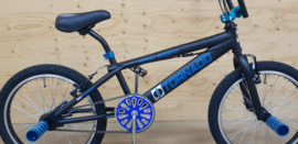 BMX Freestyle / Crossfiets BUGATTI TORNADO mat zwart / blauwe details