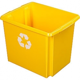 35800646 | SUNWARE Nesta box Eco, afm. 455x360x360 mm (lxbxh), inhoud 45 ltr, kunststof, kleur geel, fabrieksgarantie 2 jr