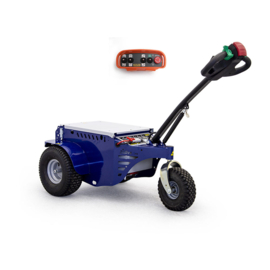 1101210049 | ZALLYS M9 elektrotrekker met afstandsbed., trekverm. 3000 kg, spoorbreedte 720 mm, motor 600W, 2x 12V  105/130A tractiebatterijen, batterijlader, max. snelheid 4,5 km/u, draaicirkel 1300 mm, elektromechanische rem, gew. 63 kg excl. batterijen