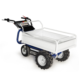1101210062 | ZALLYS Dumper Jet L accukruiwagen, motor 1000 W,  2 onderhoudsvrije AGM tractie batterijen 105/130 Ah, externe HF lader, spoorbreedte 785 mm, voorwielaandrijving, laadvermogen 500 kg, gew. 149 kg