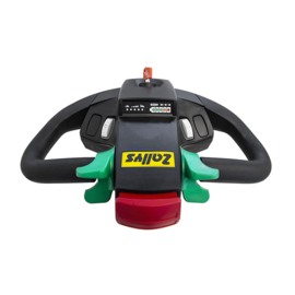 1101210047 | ZALLYS M12 elektrotrekker, trekvermogen 1500 kg, spoorbreedte 535 mm, motor 400 W, 2x 12V tractiebatterijen, batterijlader, max. snelheid 5 km/u, draaicirkel 900 mm, elektromechanische rem, gew. 50 kg excl. batterijen