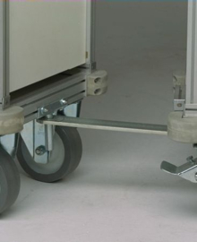 0411106 | Verende trekstang XL 550 mm (l) incl. trekhaak (penkoppeling) en montagemateriaal van gegalvaniseerd staal, geschikt voor rolcontainers en transportwagens, ø gat trekhaak 26 mm, gewicht 3,2 kg