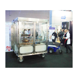 1101210025 | ZALLYS M4 elektrotrekker, trekvermogen 3000 kg, spoorbreedte 720 mm, motor 600W, 2x 12V  105/130A tractiebatterijen, batterijlader, max. snelheid 4,5 km/u, draaicirkel 1300 mm, elektromechanische rem, gew. 63 kg excl. batterijen