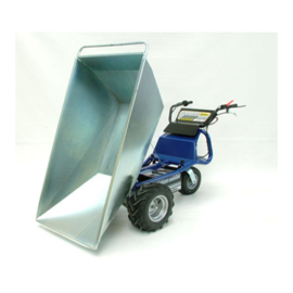 1101210062 | ZALLYS Dumper Jet L accukruiwagen, motor 1000 W,  2 onderhoudsvrije AGM tractie batterijen 105/130 Ah, externe HF lader, spoorbreedte 785 mm, voorwielaandrijving, laadvermogen 500 kg, gew. 149 kg