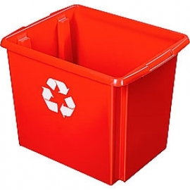 35800649 | SUNWARE Nesta box Eco, afm. 455x360x360 mm (lxbxh), inhoud 45 ltr, kunststof, kleur rood, fabrieksgarantie 2 jr