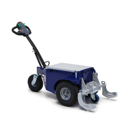 1101210049 | ZALLYS M9 elektrotrekker met afstandsbed., trekverm. 3000 kg, spoorbreedte 720 mm, motor 600W, 2x 12V  105/130A tractiebatterijen, batterijlader, max. snelheid 4,5 km/u, draaicirkel 1300 mm, elektromechanische rem, gew. 63 kg excl. batterijen