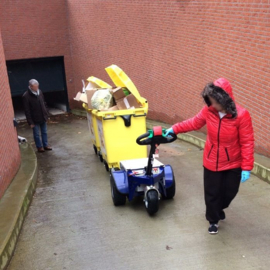 1101210026 | ZALLYS M5 elektrotrekker, trekvermogen 4000 kg, spoorbreedte 795 mm, motor 1000W, 2x 12V  105/130A AGM tractiebatterijen, batterijlader, max. snelheid 5,5 km/u, draaicirkel 1500 mm, elektromechanische rem, gew. 90 kg excl. batterijen
