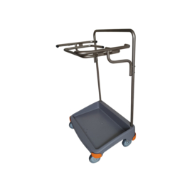 0201001 | SPLAST (post)zakhouder trolley voor 1 (post)zak 120 liter, afm. 640x430x1000 mm (bxdxh), 5x buis-clip + 4x haak expander, gewicht  8,4 kg