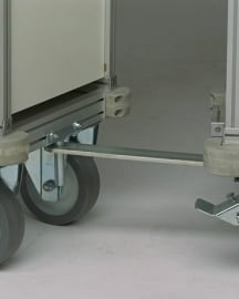 0411106 | FLEXYMOVER verende trekstang XL 550 mm (l) incl. trekhaak (penkoppeling) van gegalvaniseerd staal voor rolcontainers en transportwagens, gewicht 3,2 kg