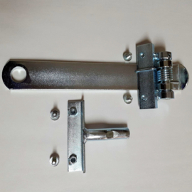 0411106 | Verende trekstang XL 550 mm (l) incl. trekhaak (penkoppeling) en montagemateriaal van gegalvaniseerd staal, geschikt voor rolcontainers en transportwagens, ø gat trekhaak 26 mm, gewicht 3,2 kg